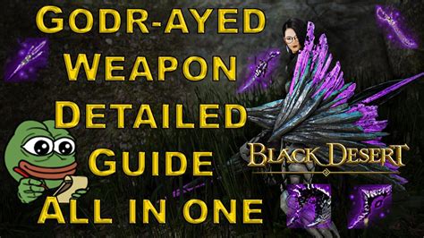 Bdo godr ayed - A sealed weapon imbued with power extracted from Godr-Ayed, the God of Depravity, who regained the name he lost when he retreated within the Blackstar after he was defeated in a fierce battle against Hadum in the Elvia Realm. ※ This item cannot be enhanced with Caphras Stones. Requirement: Berserker&#39;s Awakening Skill (Awakening: …
